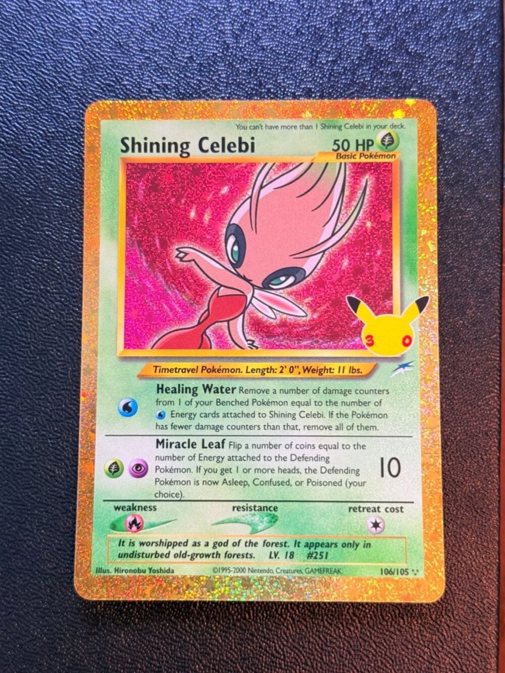 Pokemon Shining Celebi 106/105 30th Anniversary Classic Collection Holo English